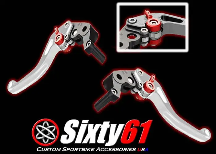 Suzuki Brake & Clutch Levers, Polished Shorty Adjustable